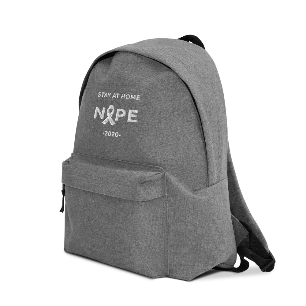 Stay at Home NOPE Embroidered Backpack