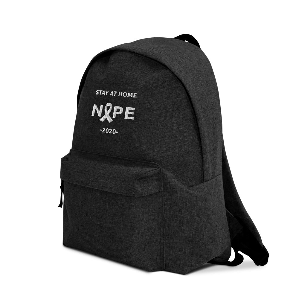 Stay at Home NOPE Embroidered Backpack